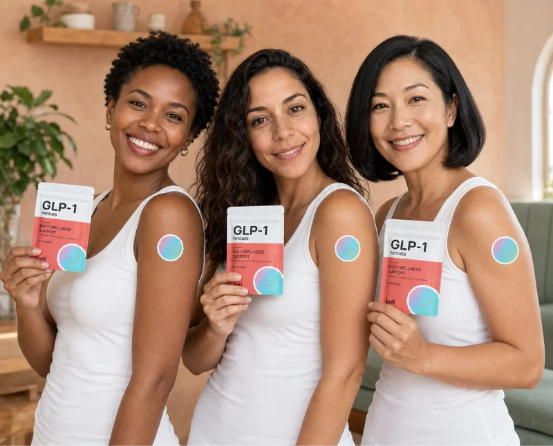 Women with the BeautyFella GLP-1 Support Patch