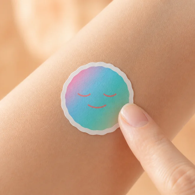 BeautyFella patch on the skin